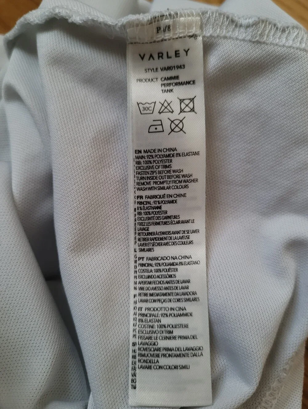 VARLEY CAMMIE PERFORMANCE TANK TOP